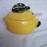 Lemon confit jar – Glazed earthenware – 1960s–70s – Vintage