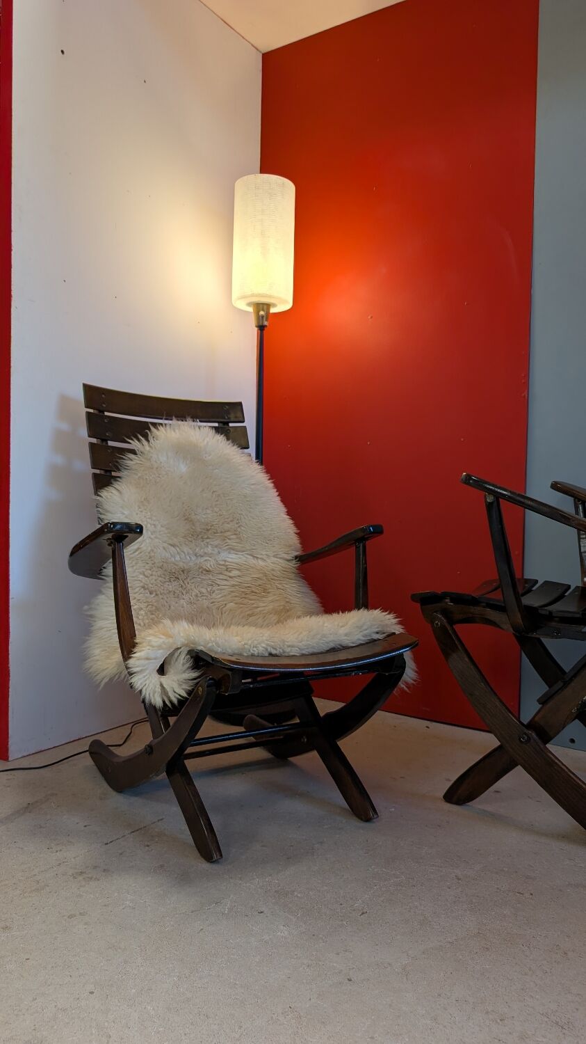 Pair of vintage Triconfort "relax" armchairs