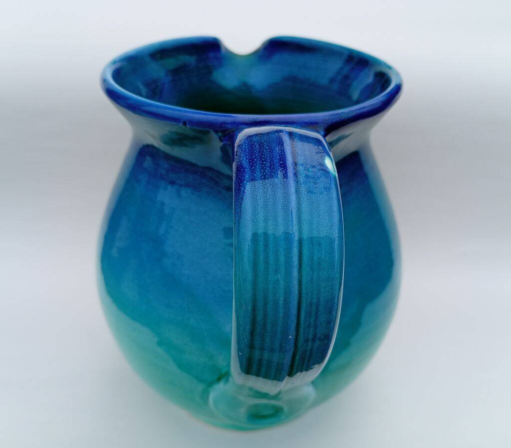 Vintage Mid-Century Ceramic Pitcher in Ombré Style