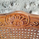 Set of 6 Louis XV chairs in wood and cane