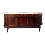 Buffet bar in solid walnut and marble