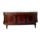 Buffet bar in solid walnut and marble