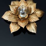 Masca floral applique, metal with gold leaf, 1970