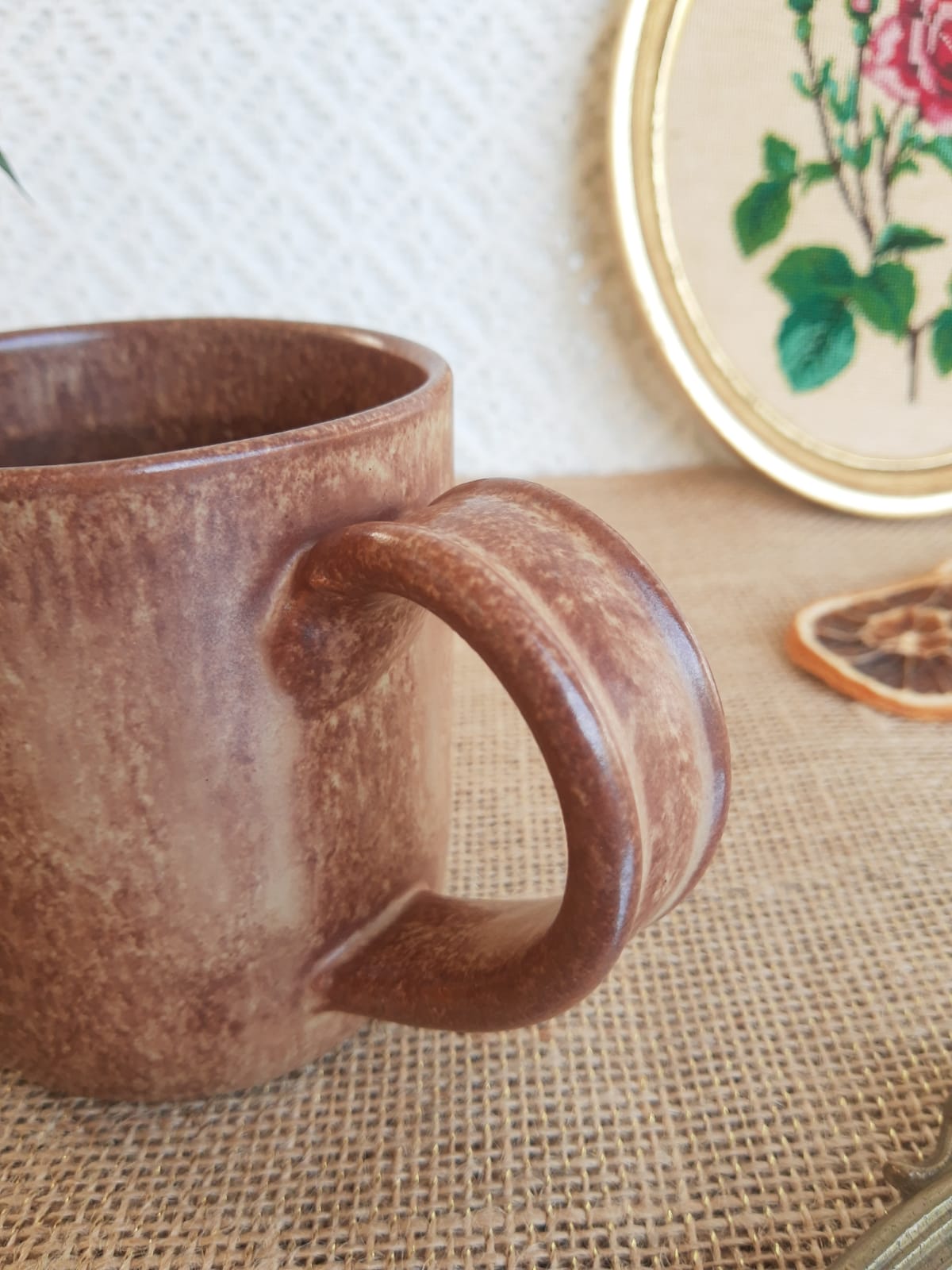 Vintage stoneware cup mug