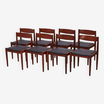 Set of 8 Mid-Century Teak Dining Chairs, Denmark 1960's