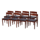 Ensemble de 8 chaises de salle à manger vintage en teck, Danemark 1960