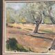 Original Swedish Oil on Canvas – "Olive Trees" by Bruno Fagerlund – Signed – Vintage and Framed – 57 × 38 cm (22.4" × 15")