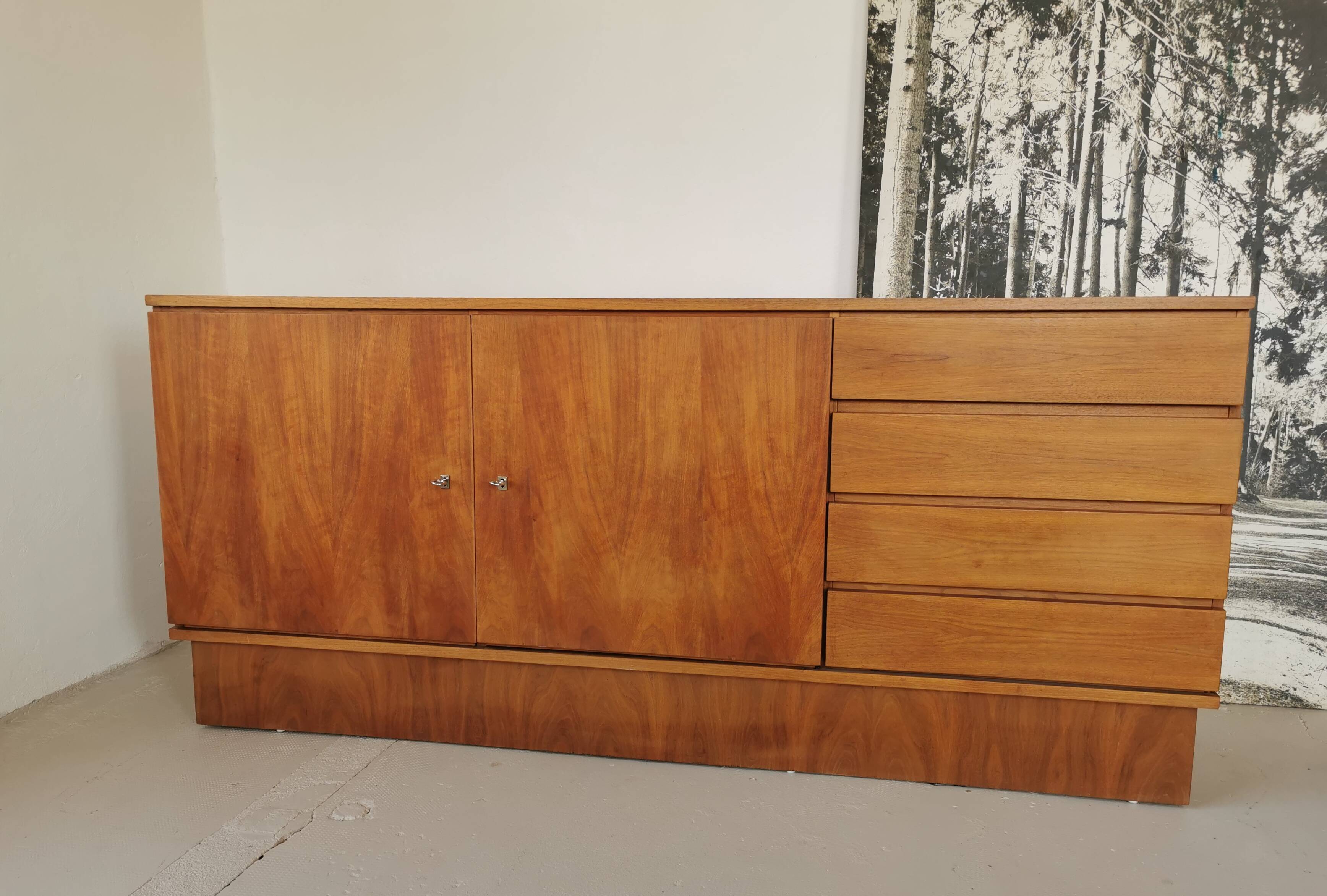 Vintage walnut sideboard from the 70s
