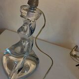 2 Lorraine crystal lamp bases