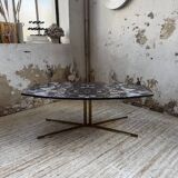 90s coffee table with Agate stone effect.