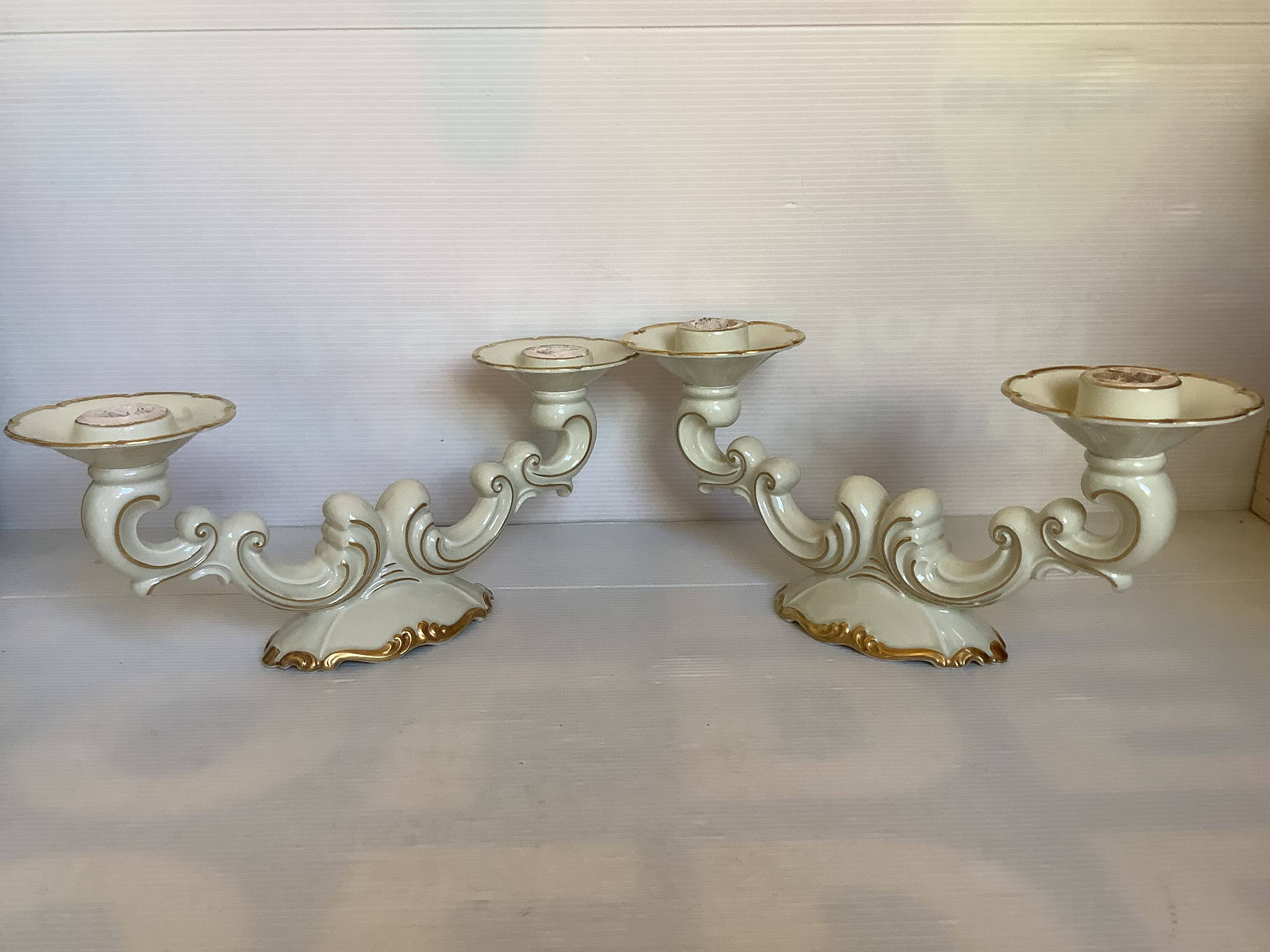 Pair of double candlesticks Bavaria Edelstein