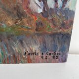 Oil board on double-sided panel