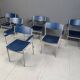 Minimalist Metal and Plywood Stackable Armchairs by Gijs Van Der Sluis, Set of 6