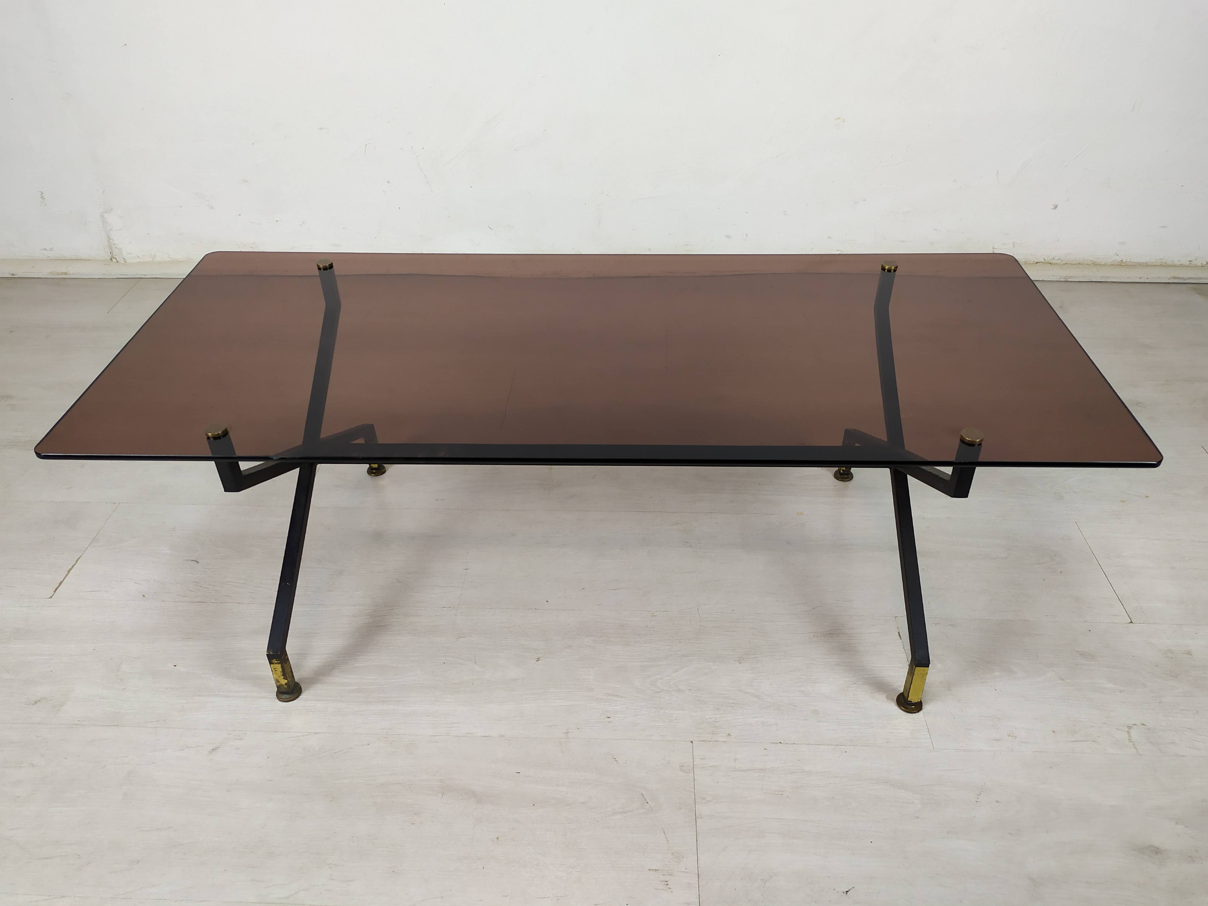 Table basse vintage verre