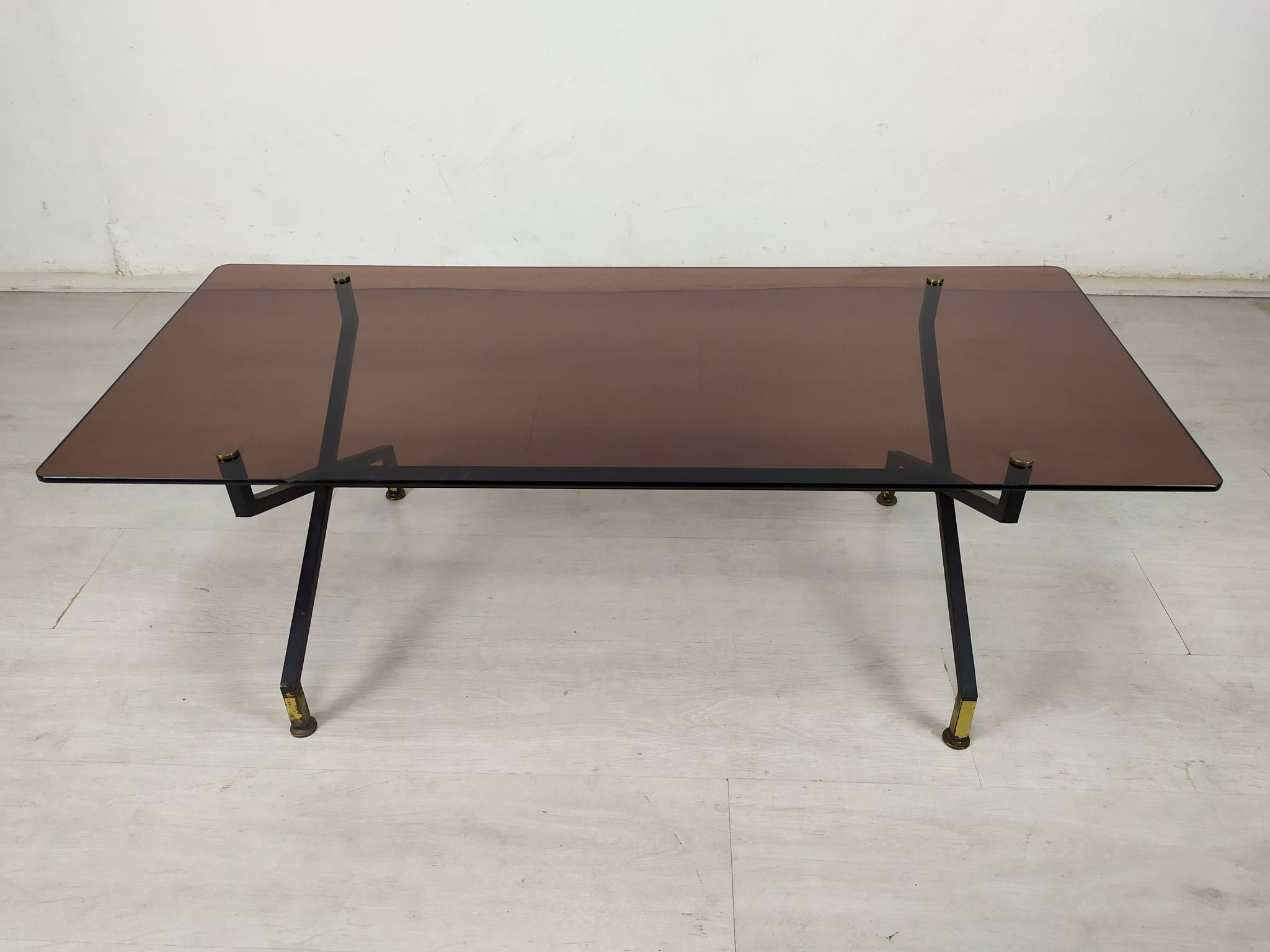 Table basse vintage verre