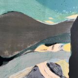 Roger muhl, grasse landscape. original lithograph signed in pencil