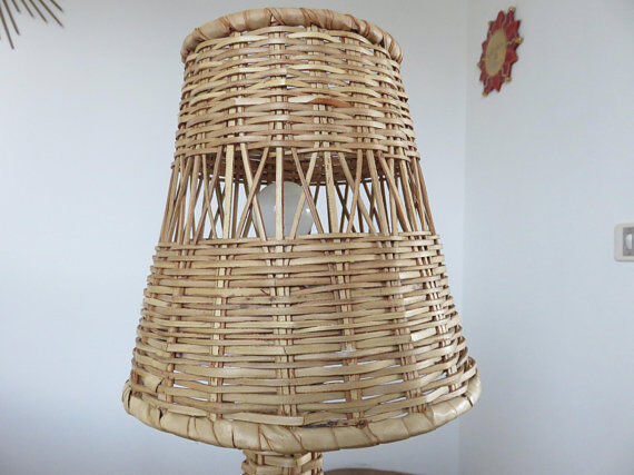 Scandinavian 70s rattan lamp
