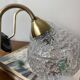 Vintage swan neck wall lights brass bubble glass porcelain