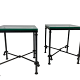 Table basse en acier frappé