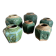 Deep green and light blue glazed hexagonal Shiwan ware ginger jar (collection of six jars, different sizes, floral designs)