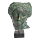 Antique style statue head, verdigris patina, signed Art Team, H 20 cm