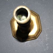 Antique octagonal candlestick in Regency bronze from the 19th century.