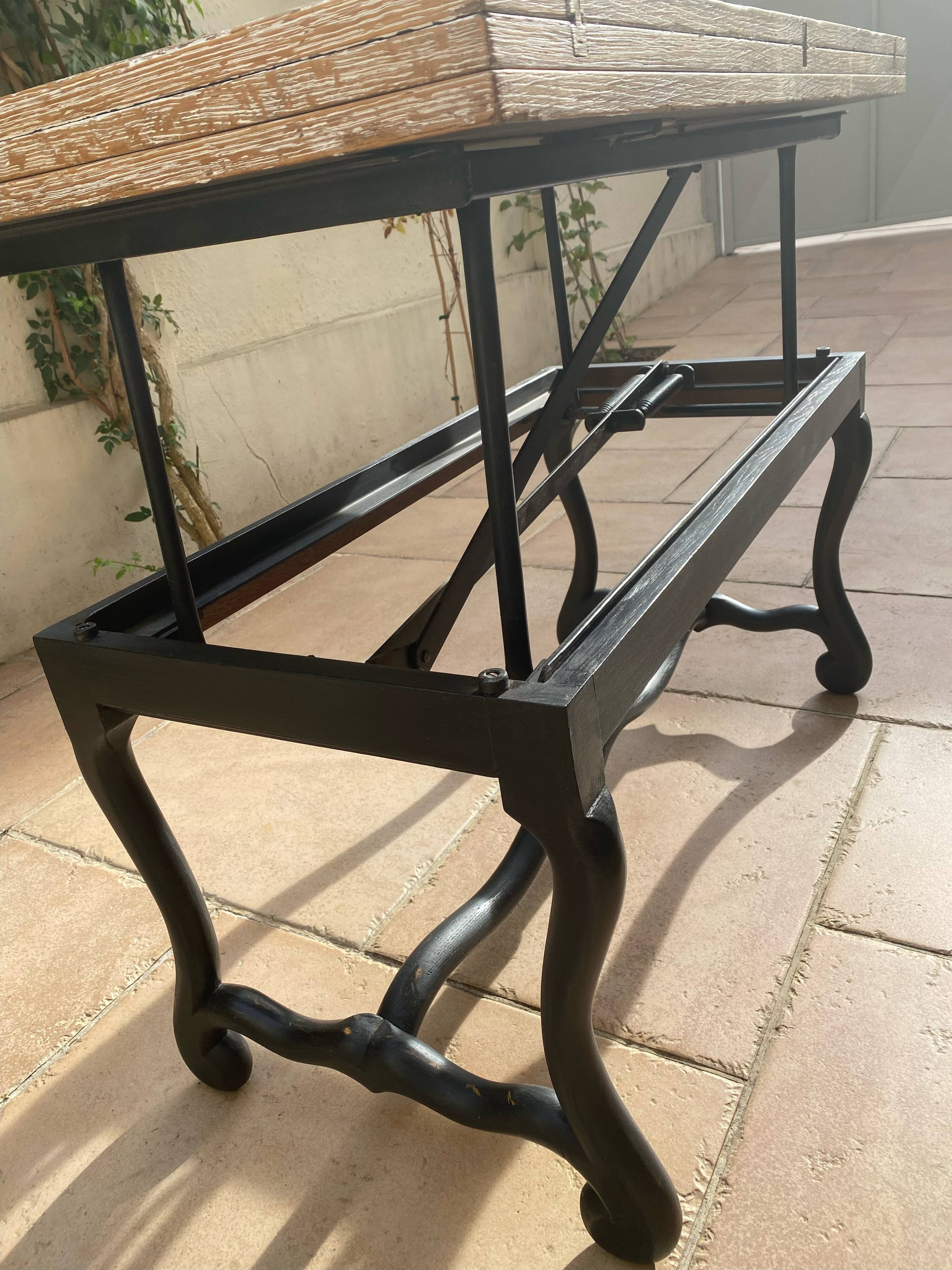 Table à système de un à trois plateaux vers 1950