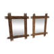Pair of large vintage bamboo mirrors, 1970s