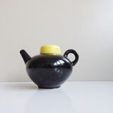 Théière noir et jaune années 1960