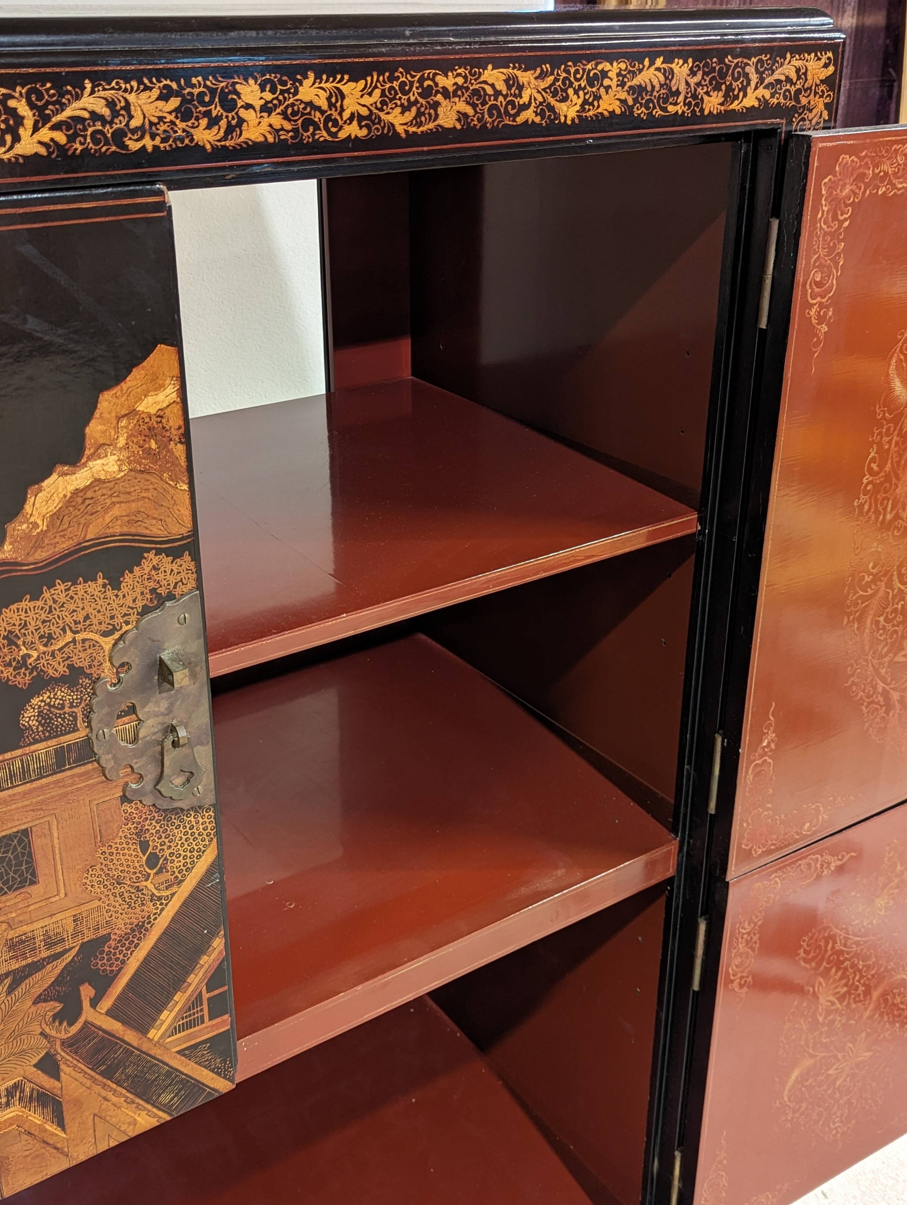 Chinese lacquer sideboard
