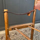 "Ibisco" armchair, wooden and leather Italy 1960