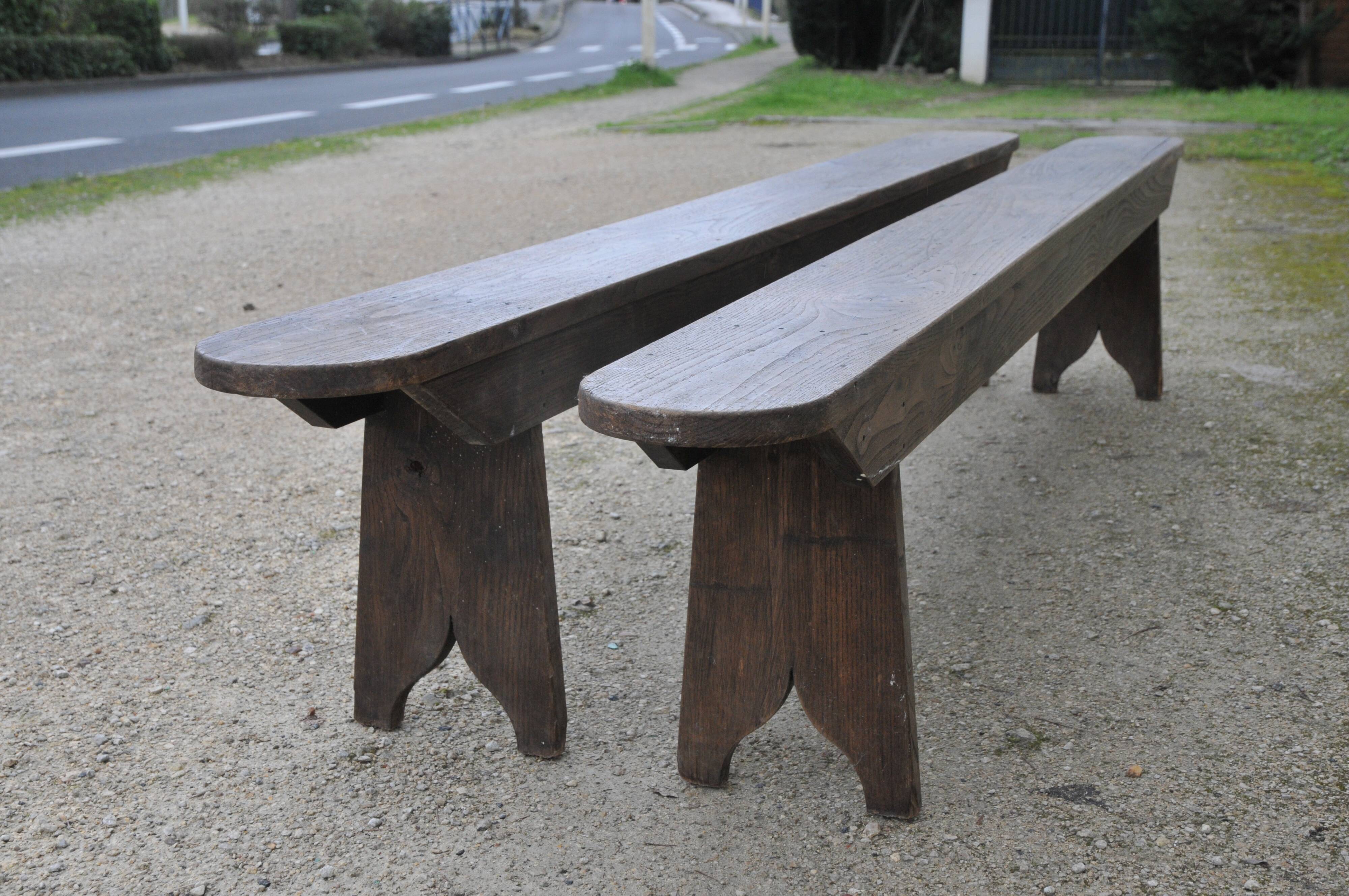 Pair of vintage benches