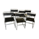 Set of 6 80s leather chairs