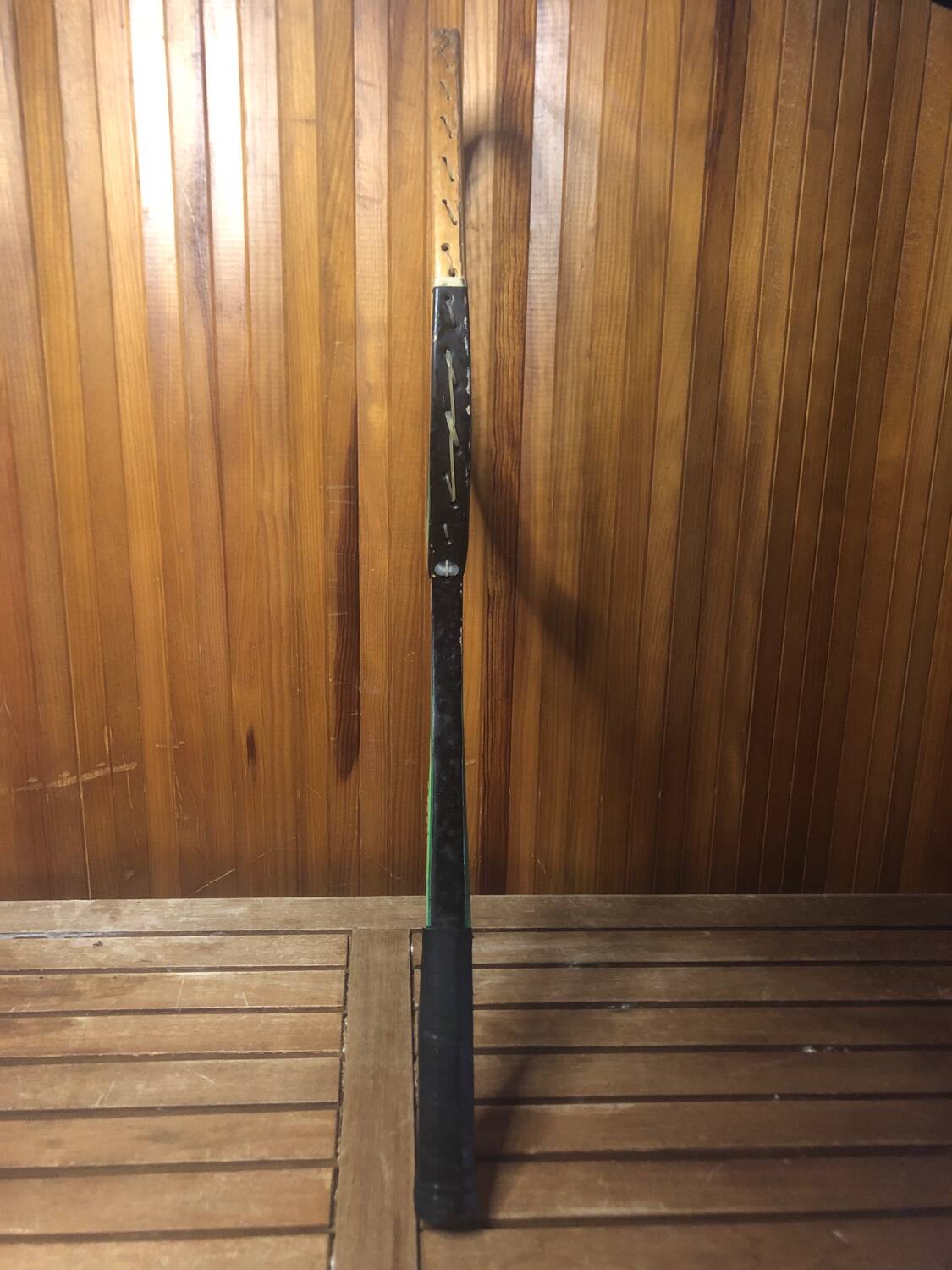 Old fino combat tennis racket vintage wood #a363