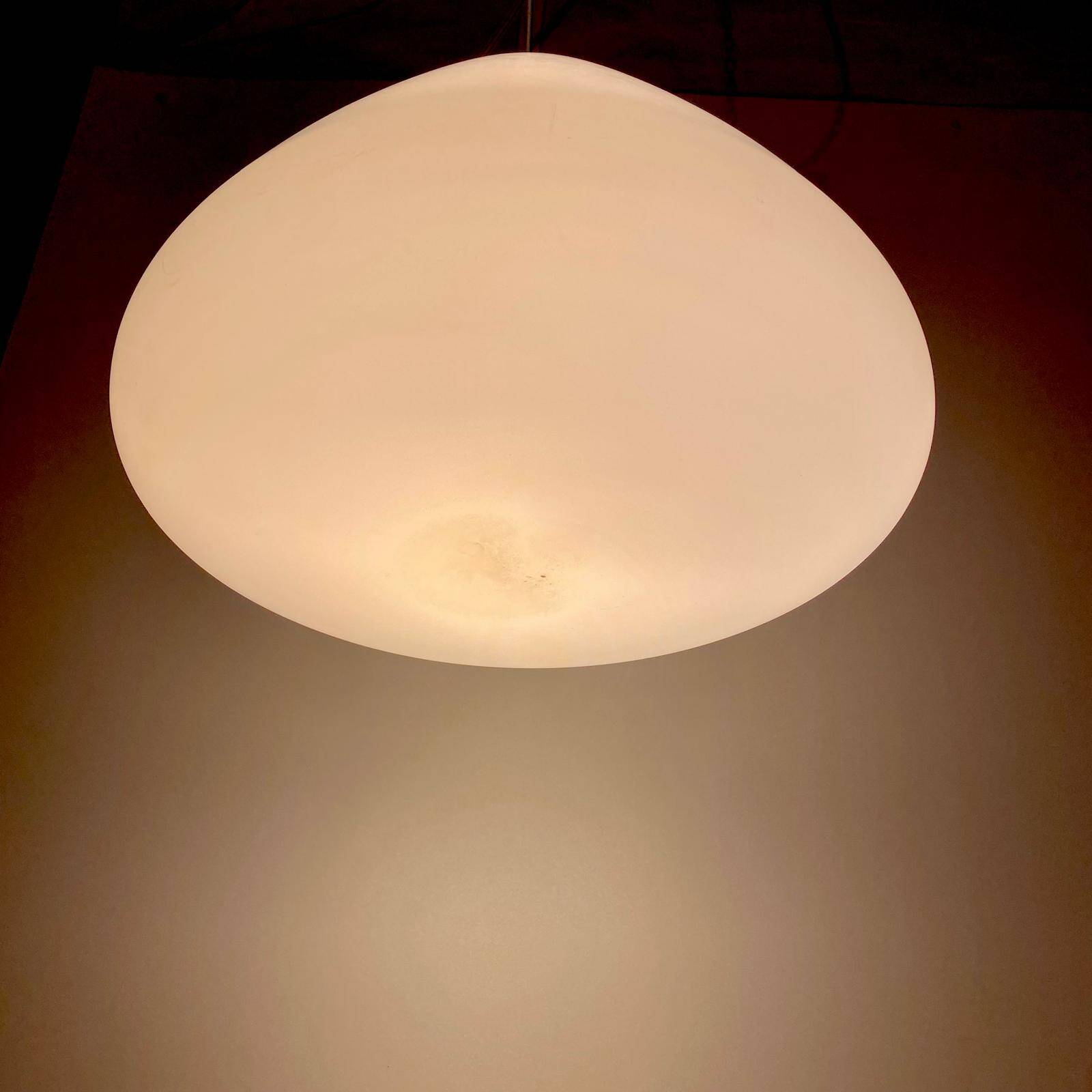 Artemide Capsule Pendant Light by Ross Lovegrove, White Glass, 2010