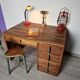 Lampe de bureau vintage rouge