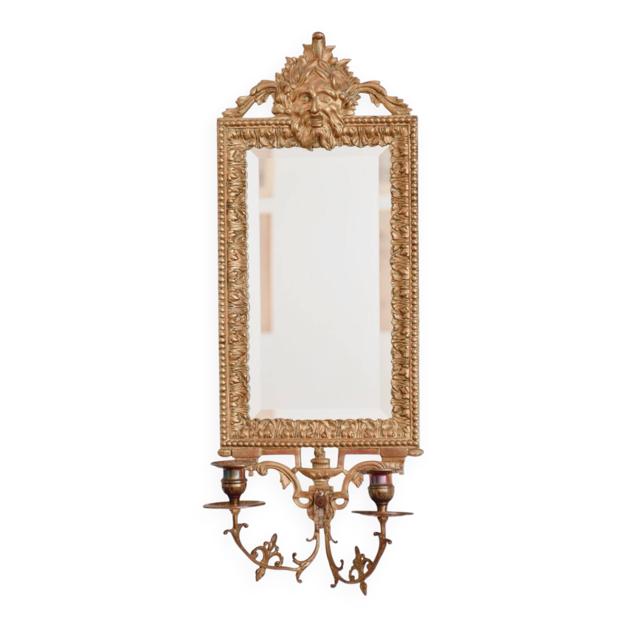 19th century bronze wall mirror