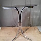Designer glass and metal console