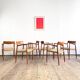 Chaises de Salle à Manger Danoises  Modèle 57 en Teck, Niels O. Møller,  JL Mollers, Ensemble de 6
