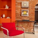 Pair of metal, resin and glass wall lights by Angelo Brotto, circa 1970