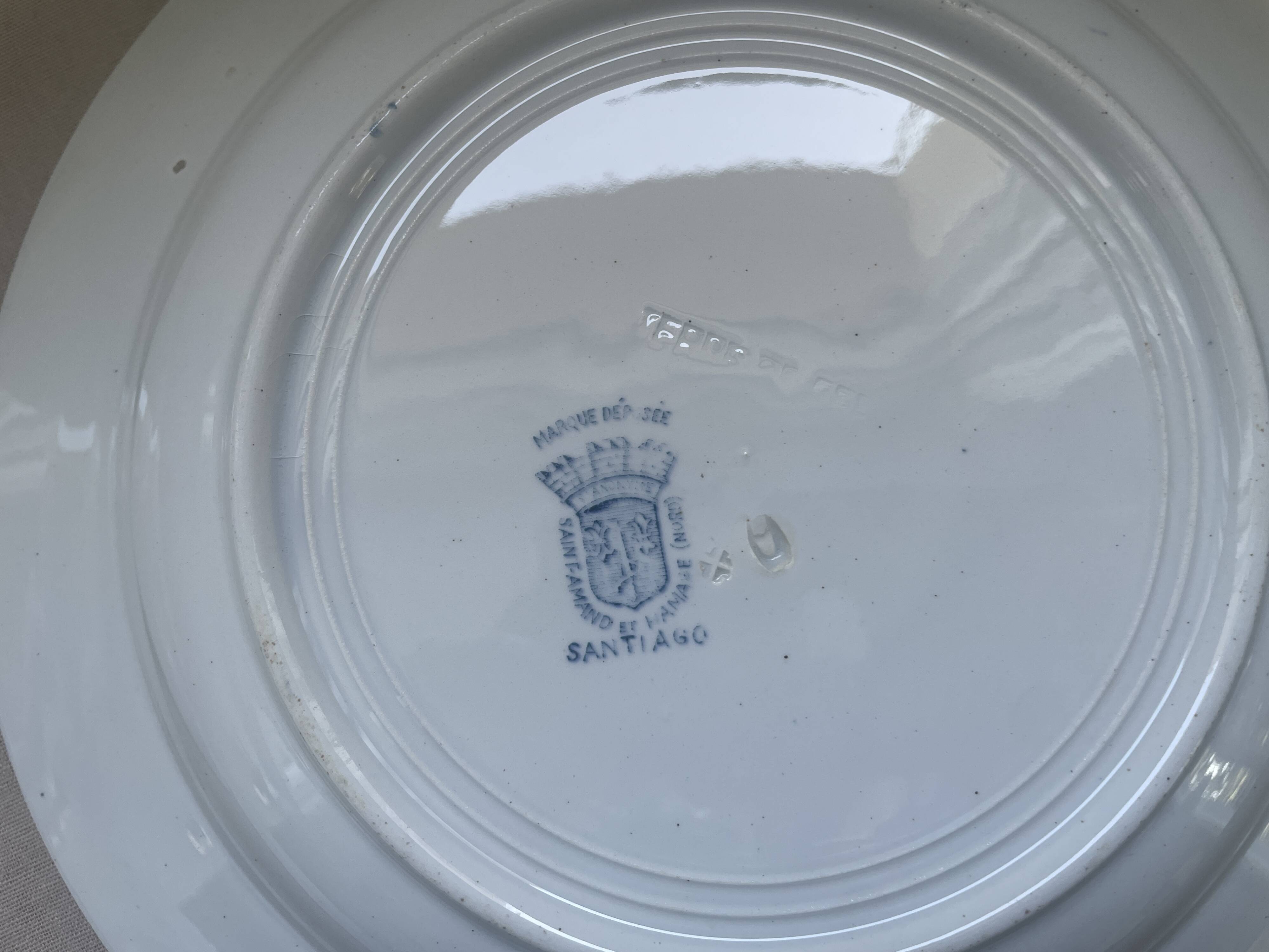 antique deep plates model Santiago – Saint-Amand & Hamage