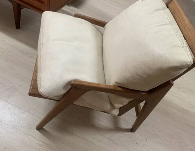 Fauteuil scandinave vintage en teck