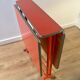 Table pliante pliable formica orange vintage