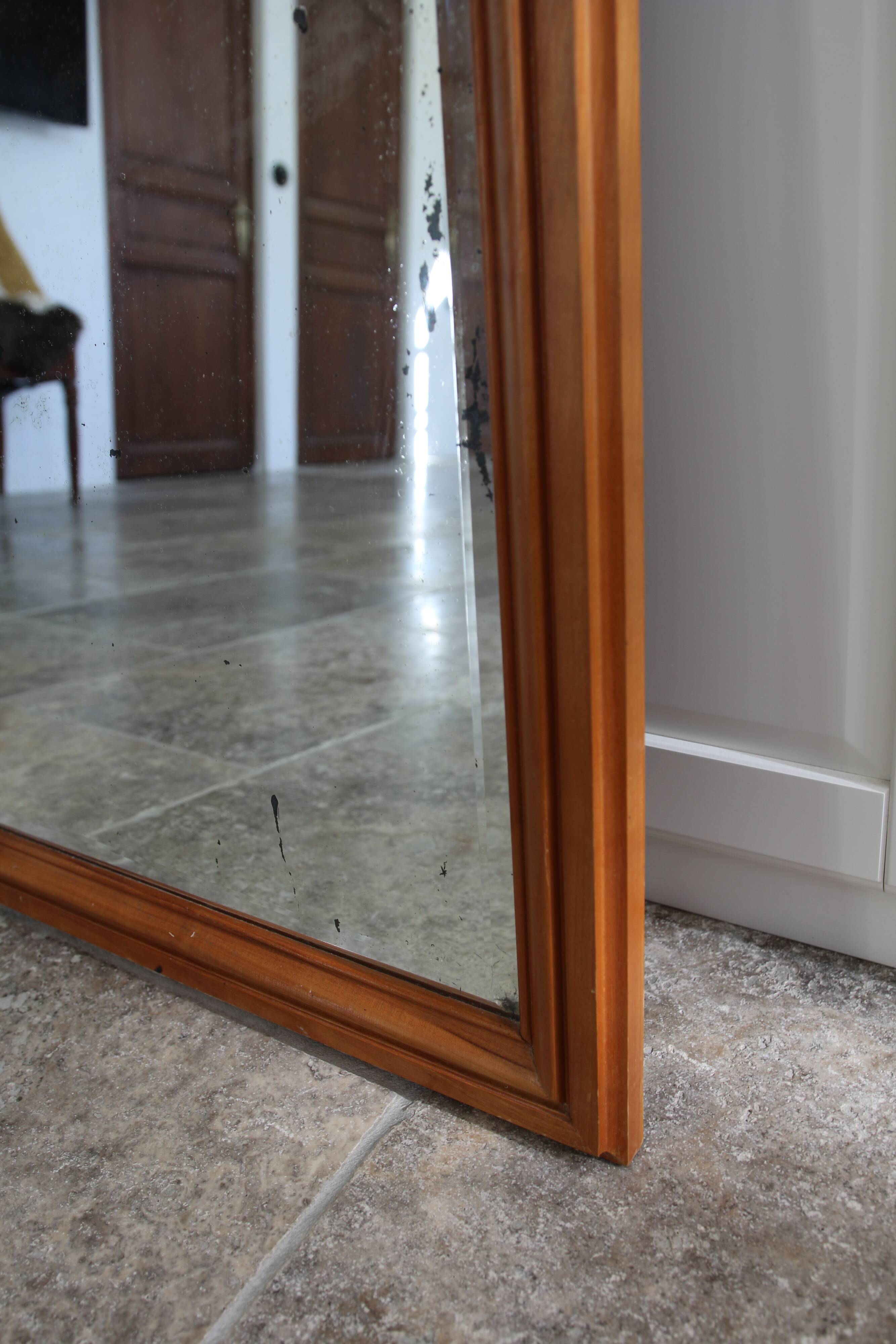 Bevelled grand mirror, Art Deco style, 1950s