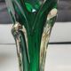 Murano glass art vase blown. Design in the shape of a trunk/floral base. Height 26 cm.