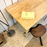 Old farmhouse table with central drawer