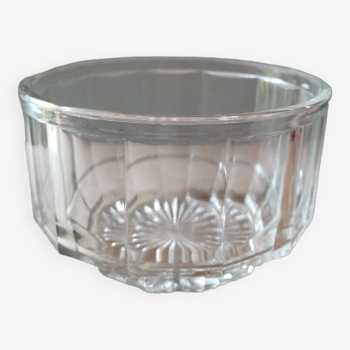 Vintage pressed molded glass bowl made in France