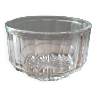 Vintage pressed molded glass bowl made in France