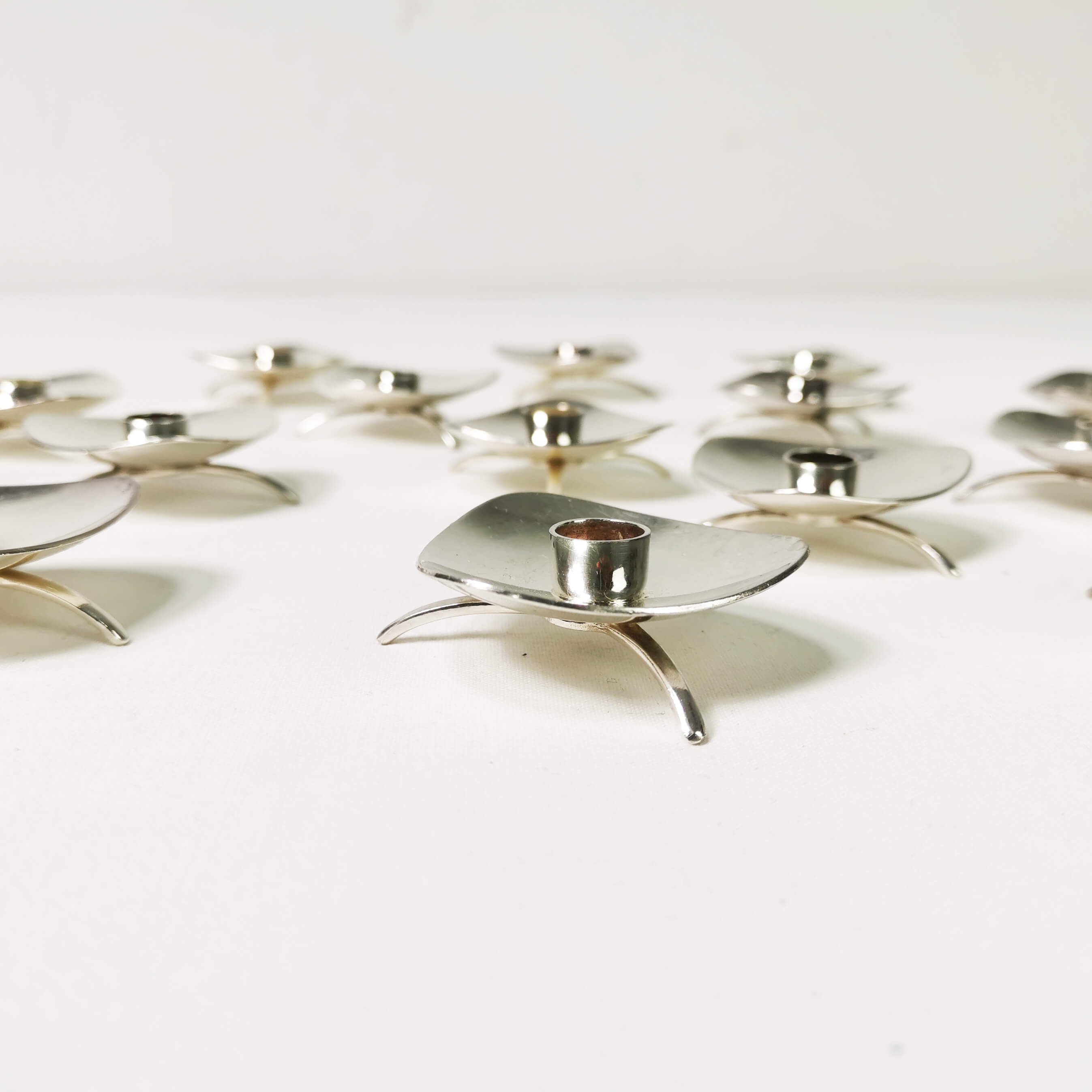 Set (14 pcs) of candlesticks manufactured by Atla, in Denmark, 1960s,