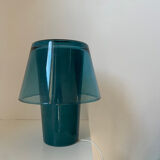 Blue glass table lamp